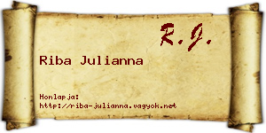 Riba Julianna névjegykártya